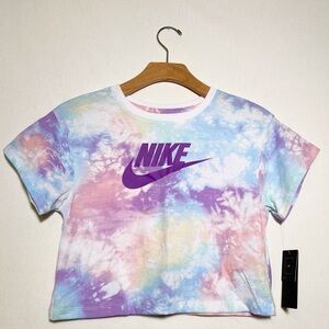 Nike Girls‎ T-Shirt Sz Large 6-7 years Tie-Dye Short Sleeve NWT Artic Punch